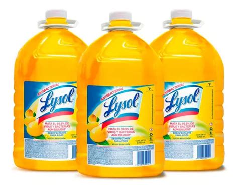 Lysol Desinfectante Para Pisos Limón 3 L Envío Gratis