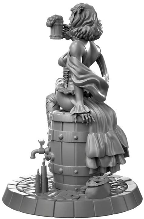 Grogella Female Fantasy Miniature Pin Up Miniature Dnd 3d Resin Printed Model By Hold My