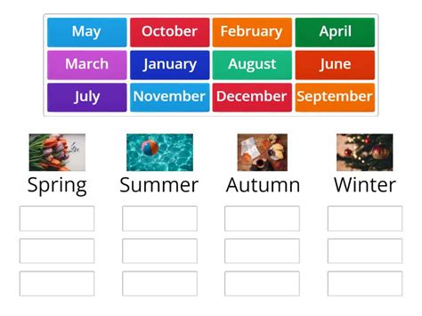 Months Seasons Ordenar Por Grupo