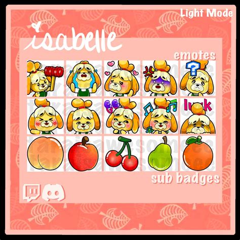 Isabelle Emote and Sub Badge Pack - Etsy