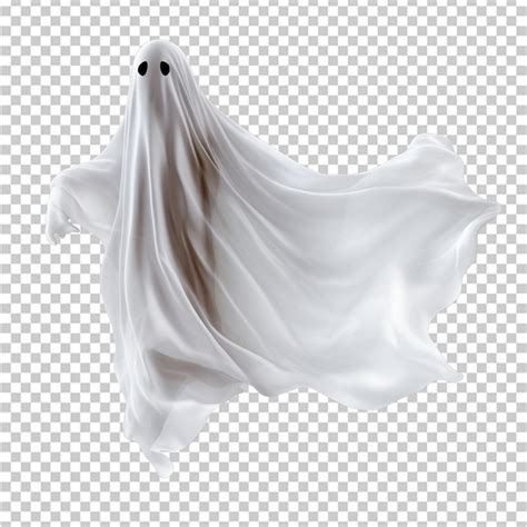 Fantasma De Halloween Volador En Una Hoja Blanca Archivo Png De Objeto