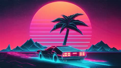 Neon Wallpaper 4k Outrun Retrowave Art Synthwave