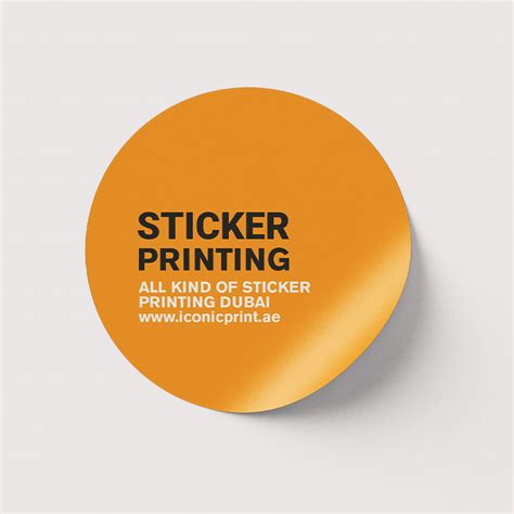 Round Sticker Printing Dubai Shop Now Iconic Print