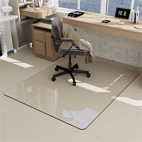 Glsland 36x 46 Glass Chair Mat Office Chair Mat Computer Desk Mats Premium Tempered