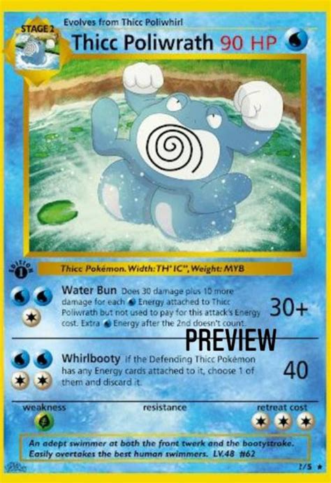 Thicc Poliwrath Charizard Gx Ex Vmax V Pokémon Card Orica Etsy