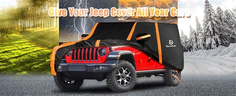 Sunwhale Car Cover For Jeep Wrangler 4 Door Waterproof Car Cover With Driver Door