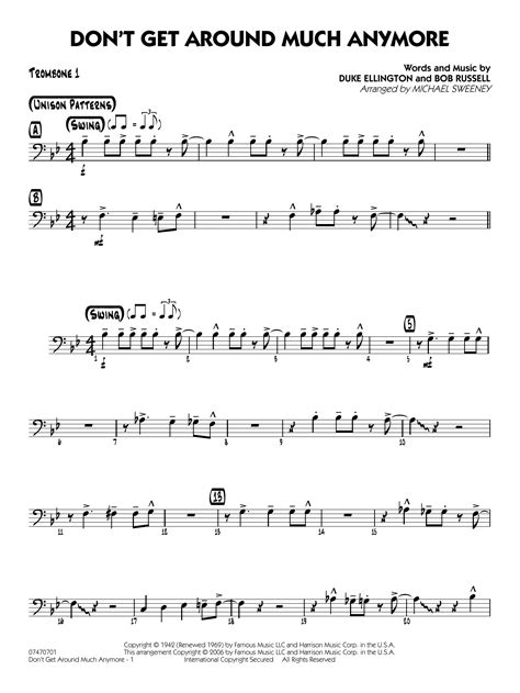 Don T Get Around Much Anymore Arr Michael Sweeney Trombone Sheet