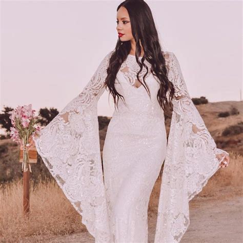 The Best Bell Sleeve Wedding Dresses Of