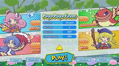 Puyo Puyo Champions Solo Mode Match Raffina Vs Rulue Vs