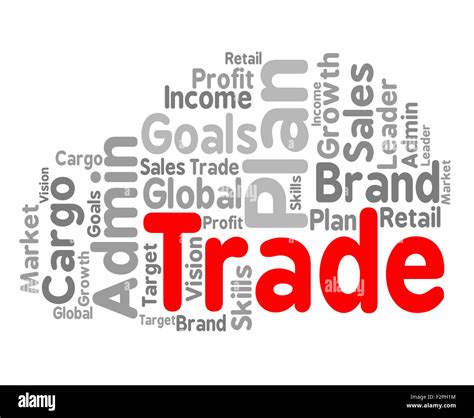 Trade Word Representing Wordcloud Wordclouds And Corporations Stock