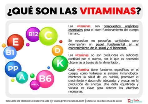 Qué Son Las Vitaminas Definición