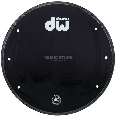 Dw Bass Drum Front Head 22 Black Wlogo Dv247