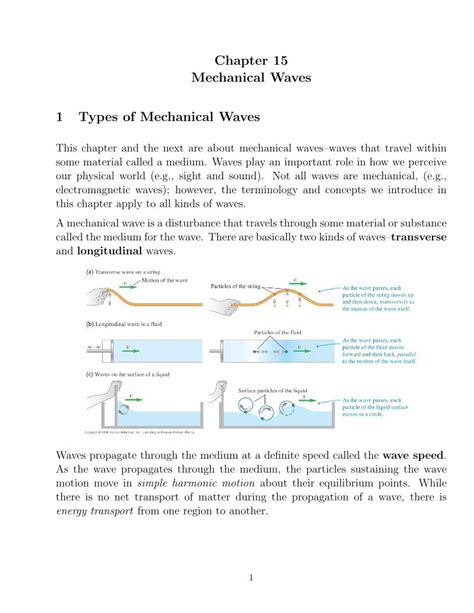 (PDF) Chapter 15 Mechanical Waves 1 Types of Mechanical …physicsx.pr ...