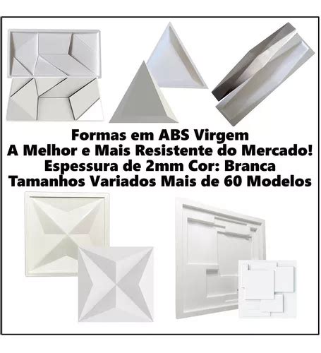 Kit 10 Forma 3d Modelos Diversos Abs 2mm Molde Para Gesso Ci