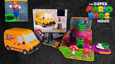 Unboxing Super Mario Bros Movie Plumber Van Playset Transforming Van