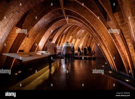 Attic of Casa Milà La Pedrera with the catenary arches made with