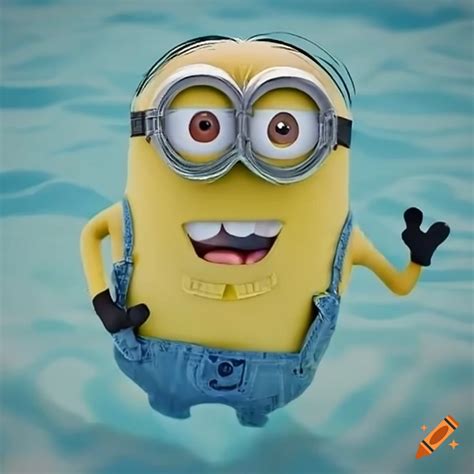 Minion In Swimming Suit Relaxing Happy On Craiyon