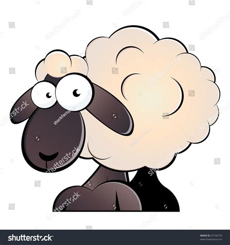 Funny Cartoon Sheep Stock Vector 47156770 - Shutterstock