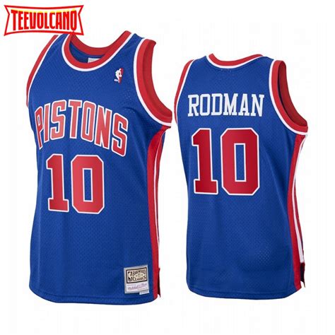 Detroit Pistons Dennis Rodman Royal 1988-89 Throwback Jersey