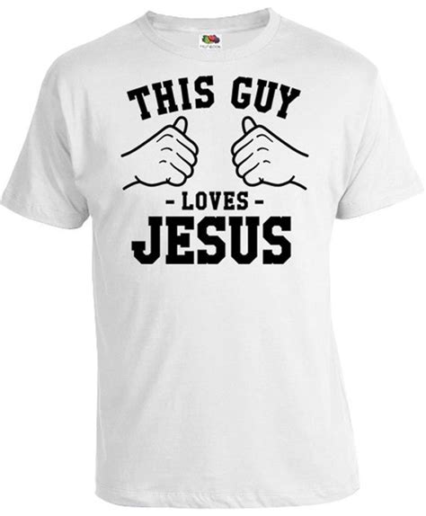 This Guy Loves Jesus T Shirt Religion Clothing Christian Shirt Catholic