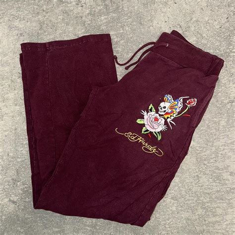 Vintage Y2k Ed Hardy Sweatpants I Size Medium Large Depop