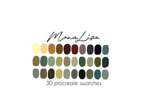 Mona Lisa Procreate Color Palette Etsy