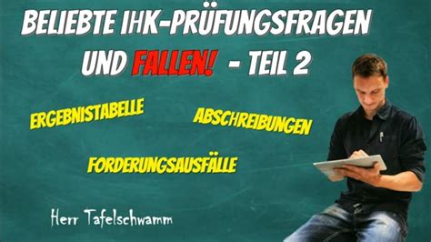 Ihk Abschlusspr Fung Beliebte Fragen Und Fallen Ergebnistabelle