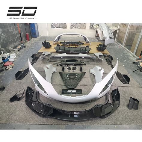 720s Body Kit Upgrade To 765lt Carbon Fiber Front Lip Rear Diffuser