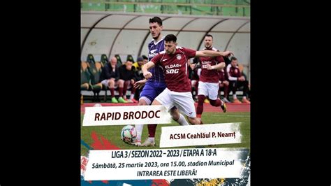 Live Fotbal Liga Seria Rapid Brodoc Ceahlaul Piatra Neamt