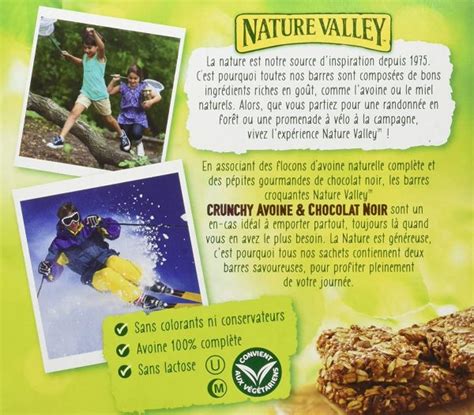 Nature Valley Barres De C R Ales Crunchy Avoine Chocolat Noir