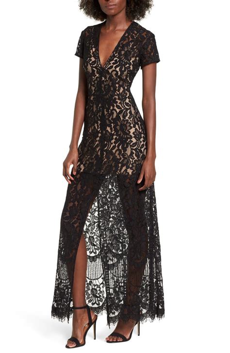 Wayf V Neck Lace Maxi Dress Nordstrom