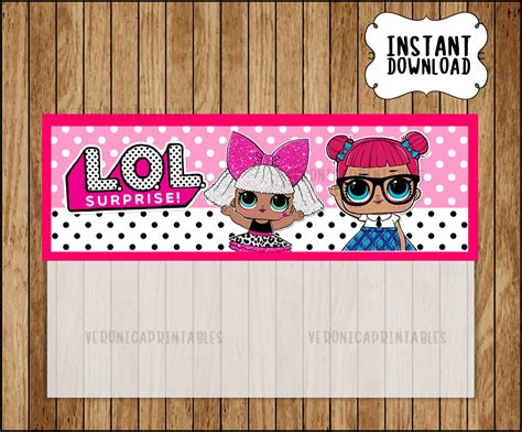 Lol Surprise Dolls Bags Topper Printable Lol Dolls Party Bags Topper