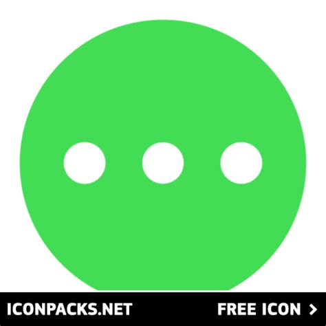 Free Green More Symbol Three Dots Circle Button Svg Png Icon Download