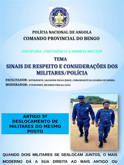 Um Civil Pode Prestar Continência A Um Militar - Aula de Continência e Honras Militar | PDF | Oficial (Forças Armadas ...