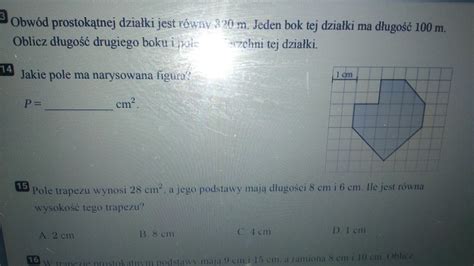 Oblicz Pole Narysowane Figury Brainly Pl