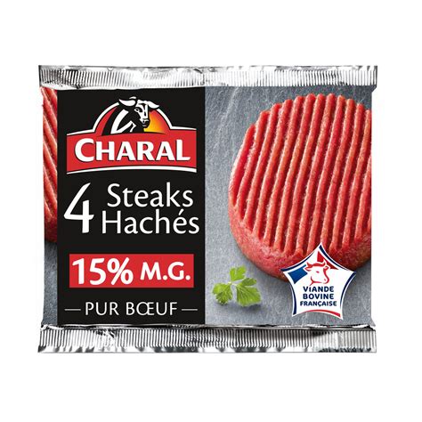 Steak Hach Pur B Uf Mg Charal La Barquette De G Prix