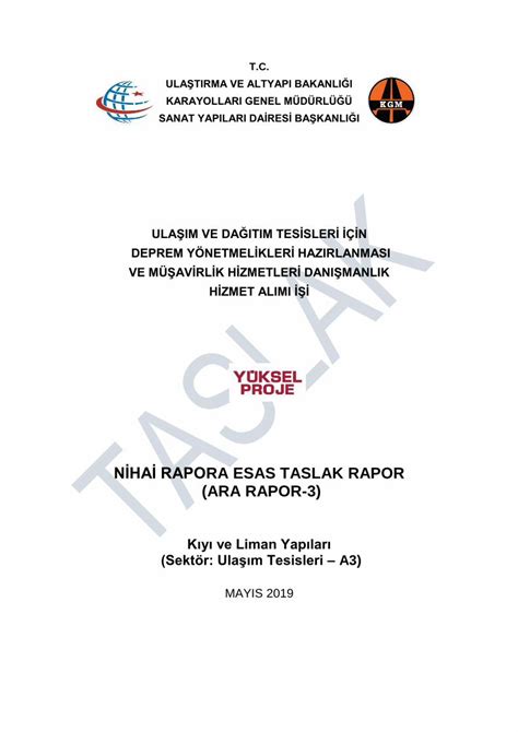 PDF NİHAİ RAPORA ESAS TASLAK RAPOR ARA RAPOR 3 8 2 2 zemin