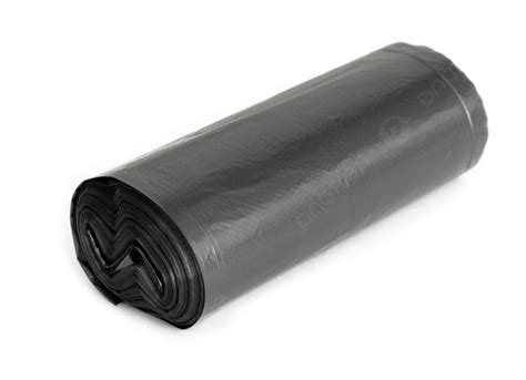 roll  plastic garbage bags isolated  white photo background