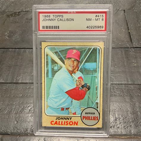 Topps Johnny Callison Phillies Psa Nm Mt Ebay