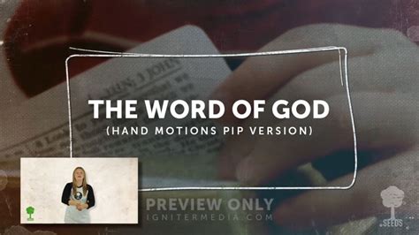 The Word Of God Hand Motions Pip Version Lyric Media Hand Motions