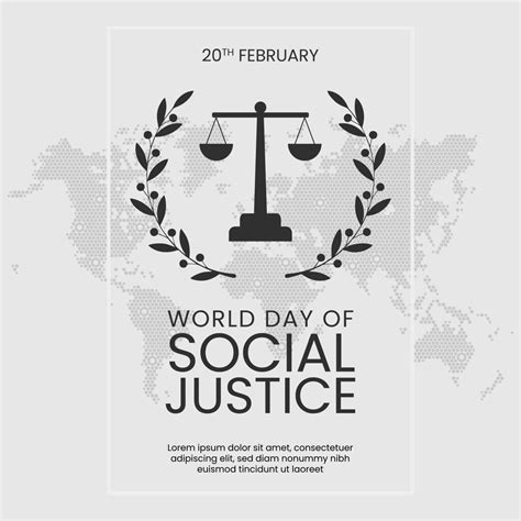 Vector Illustration Of World Day Of Social Justice On February 20