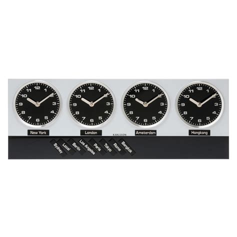 Wall Clock Time Zone // Including Magnets - Karlsson - Touch of Modern