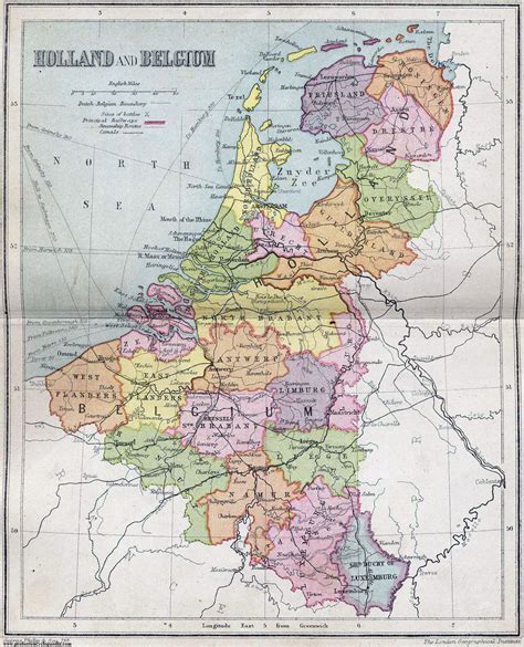 Large Detailed Old Political And Administrative Map Of Netherlands And