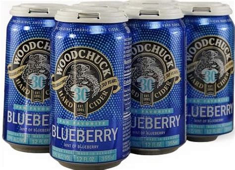 Woodchuck Blueberry Hard Cider 6 Pack 12 Fl Oz Can 5 Abv