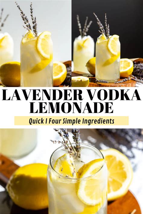 Lavender Vodka Lemonade This Cocktail Comes Together In A Few Minutes And With Just Four Simple