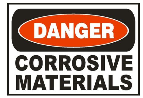 Danger Corrosive Materials Sticker Safety Sticker Sign D679 Osha