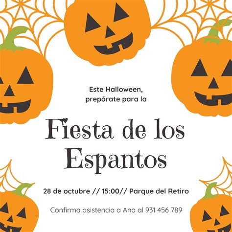 Dise A Invitaciones De Fiesta Para Halloween Con Canva