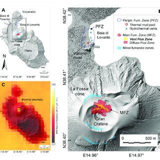 (A) Sketch map of Vulcano Island, the southernmost island of Aeolian ...