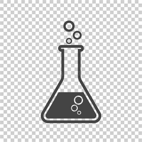 Chemische Reagenzglas Piktogrammikone Vektor Abbildung Illustration