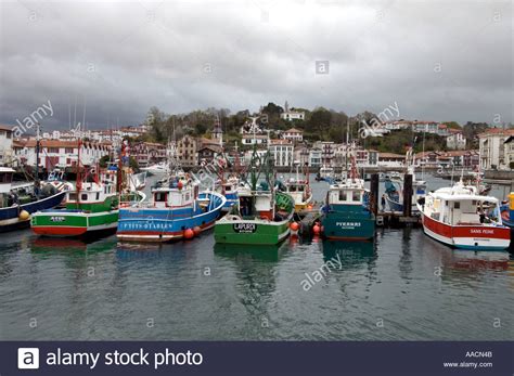 Fishing Cutter At The Fishing Port At A Rainy Day In St Jean De Luz And